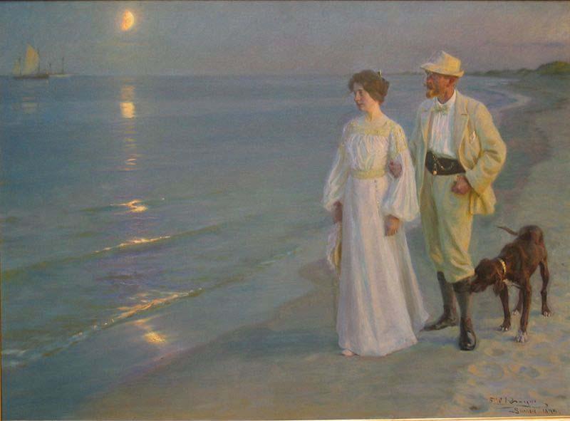 Peder Severin Kroyer Artist and his wife France oil painting art